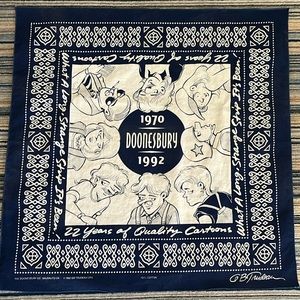 “Doonesbury” blue bandanna